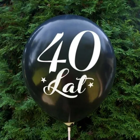 balony 40 urodziny czarny metalik dekoracjepolska 12 5 szt
