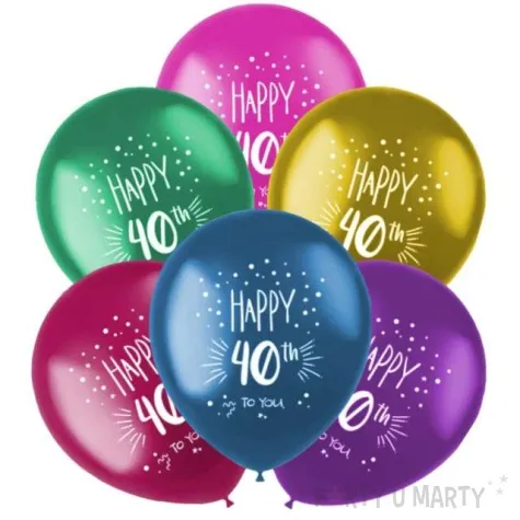 balony 40 urodziny happy 40th folat 13 6 szt