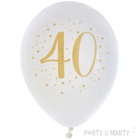 balony 40 urodziny pastel biale santex 9 8 szt