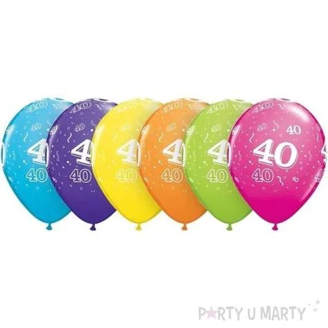 balony 40 urodziny pastel mix qualatex 11 6 szt