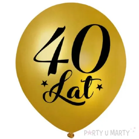 balony 40 urodziny zloty metalik dekoracjepolska 12 5 szt