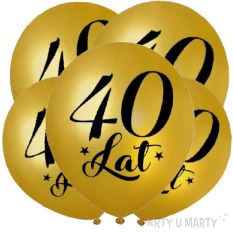 balony 40 urodziny zloty metalik dekoracjepolska 12 5 szt