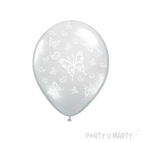balony 5 motylki crystal clear 50 szt