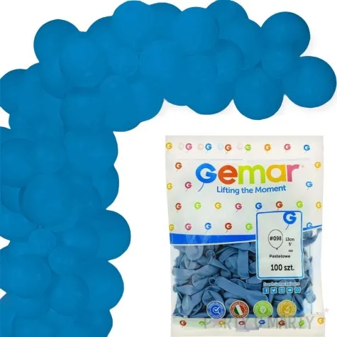 balony 5 pastel gemar blue 100 szt