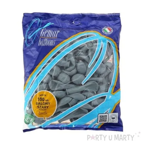 balony 5 pastel gemar grey 100 szt