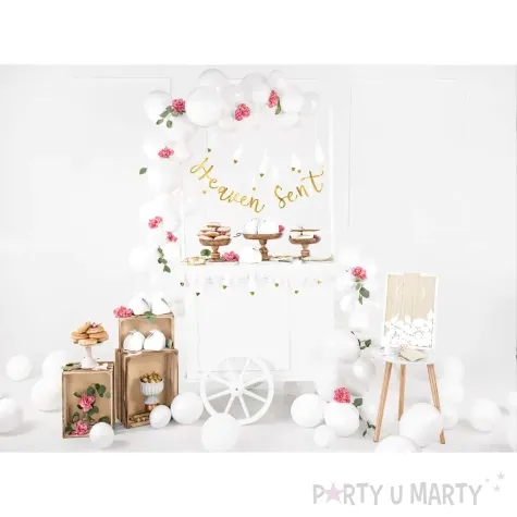 balony 5 pastel strong pure white 100 szt