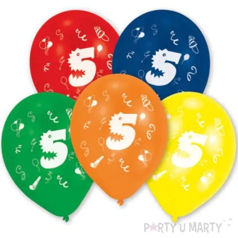 balony 5 urodziny mix amscan 10 10 szt