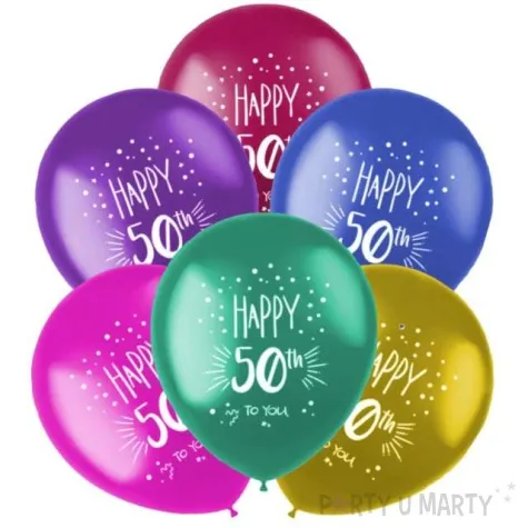 balony 50 urodziny happy 50th folat 13 6 szt