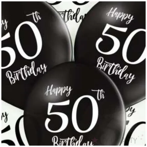 balony 50 urodziny mix belbal 12 6 szt