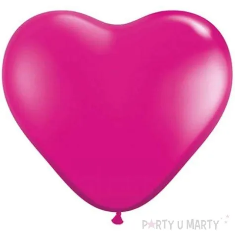 balony 6 serca qualatex crystal magenta 100 szt