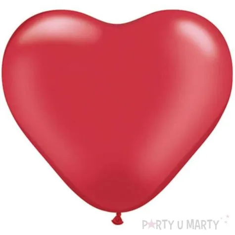 balony 6 serca qualatex metalik czerwone 100 szt