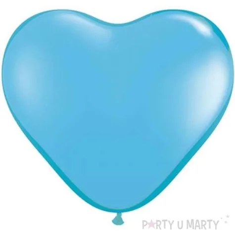 balony 6 serca qualatex pastel blekitne 100 szt