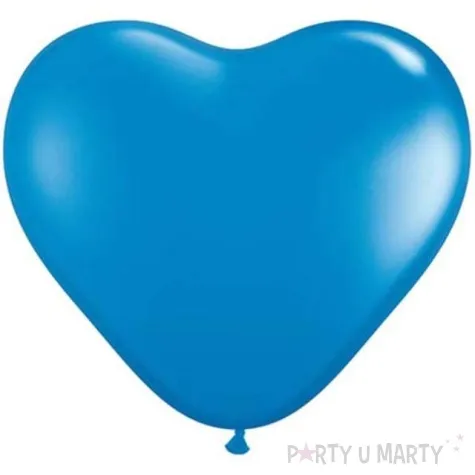 balony 6 serca qualatex pastel niebieskie 100 szt