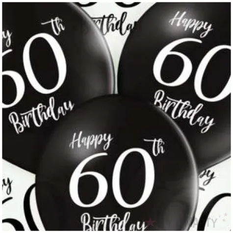 balony 60 urodziny mix belbal 12 6 szt