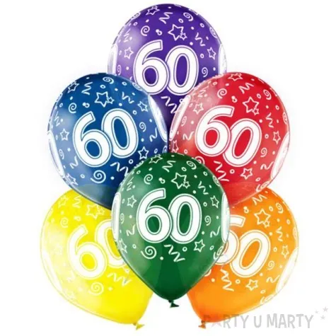 balony 60 urodziny mix belbal 12 6 szt