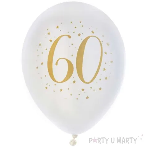 balony 60 urodziny pastel biale santex 9 8 szt