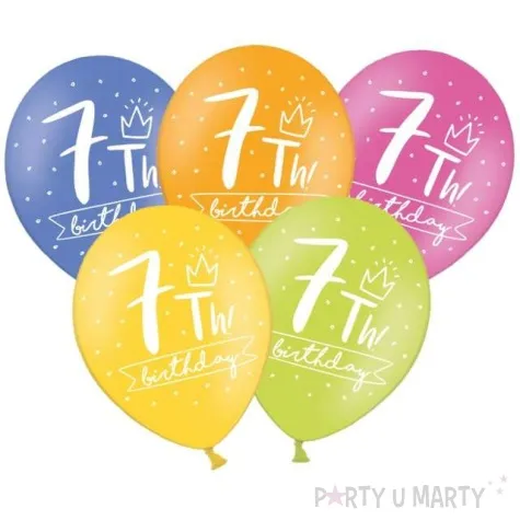 balony 7 my 7th birthday mix 12 strong 50 szt