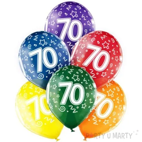 balony 70 urodziny mix belbal 12 6 szt