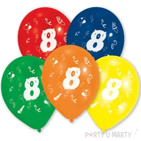balony 8 urodziny mix amscan 10 10 szt