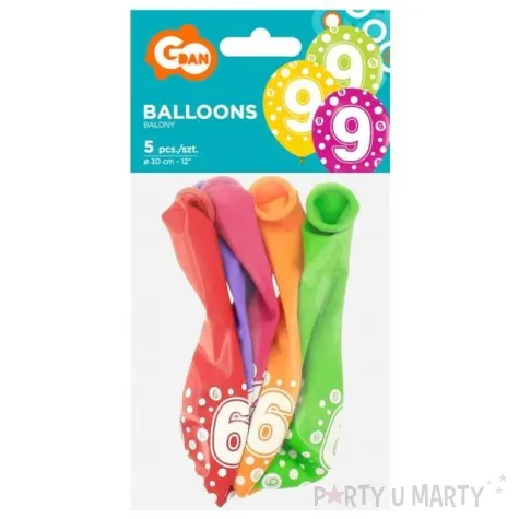 balony 9 lat mix godan 12 5 szt