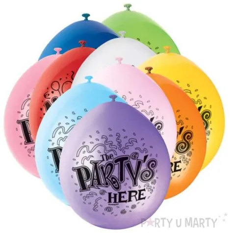 balony 9 partys here unique pastel mix 10 szt