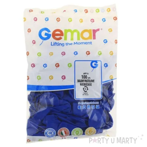 balony 9 pastel gemar niebieskie 100 szt