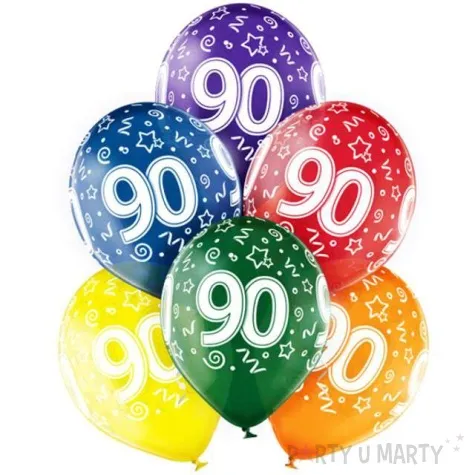 balony 90 urodziny mix belbal 12 6 szt