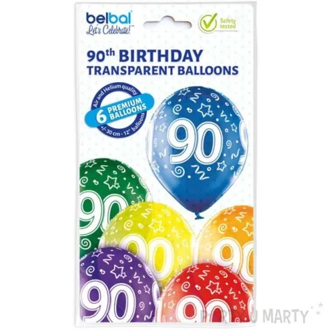 balony 90 urodziny mix belbal 12 6 szt
