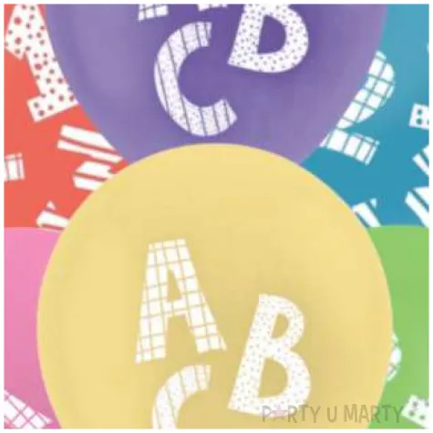 balony abc 123 mix folat 13 6 szt