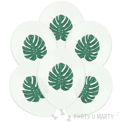balony aloha liscie pastel biale 12 strong 6 szt
