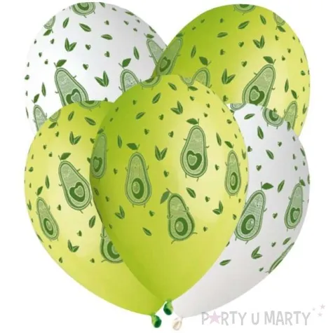 balony avocado bialo zielone gemar 13 5 szt