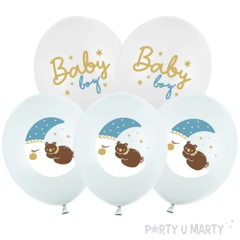 balony baby boy ksiezyc i mis strong balloons 12 6 szt