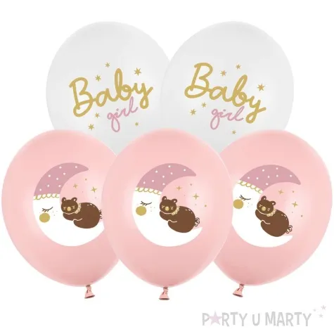 balony baby girl ksiezyc i mis strong balloons 12 6 szt