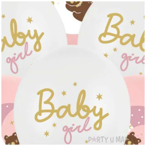 balony baby girl ksiezyc i mis strong balloons 12 6 szt