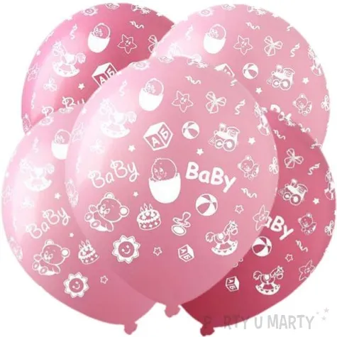 balony baby rozowe show 12 5 szt
