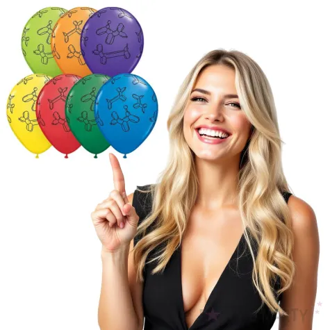 balony balonowe pieski mix qualatex 11 25 szt