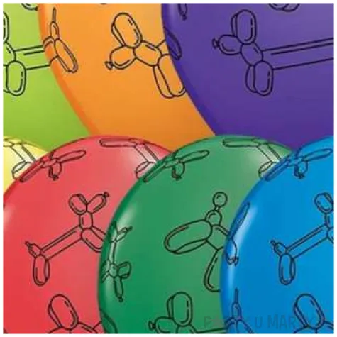 balony balonowe pieski mix qualatex 11 25 szt