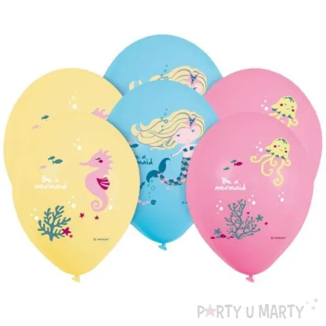 balony be a mermaid syrenka pastel mix amscan 11 6 szt