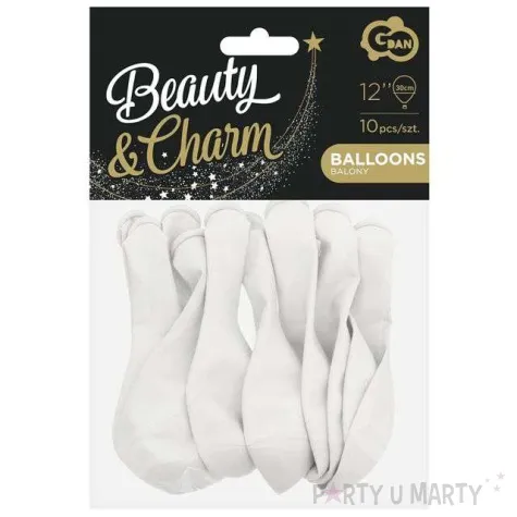 balony beauty and charm biale godan 12 10 szt