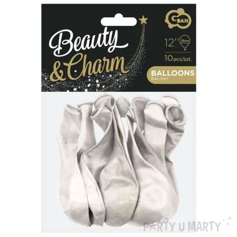 balony beauty and charm bialy metalik godan 12 10 szt