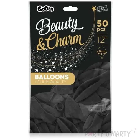 balony beauty and charm czarny pastelowy godan 12 50 szt