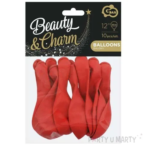 balony beauty and charm czerwone godan 12 10 szt