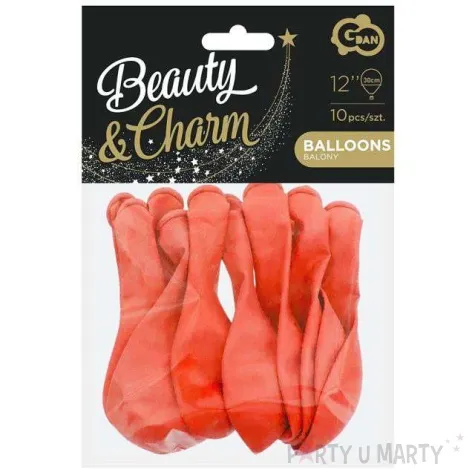 balony beauty and charm czerwone transparentne godan 12 10 szt