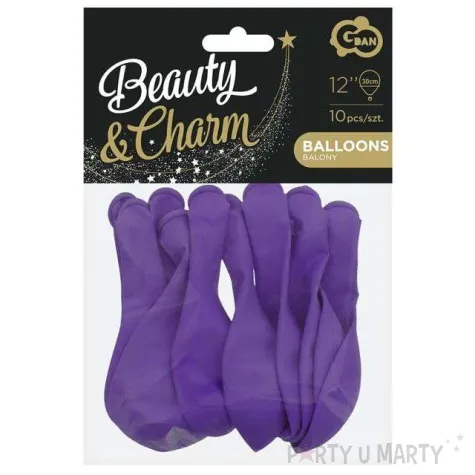 balony beauty and charm fioletowe transparentne godan 12 10 szt