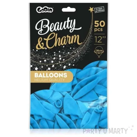 balony beauty and charm makaronowe blady niebieski godan 12 50 szt