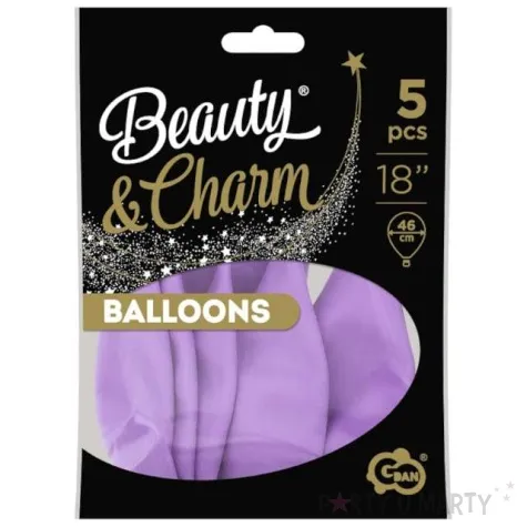 balony beauty and charm makaronowe lawendowy godan 18 5 szt