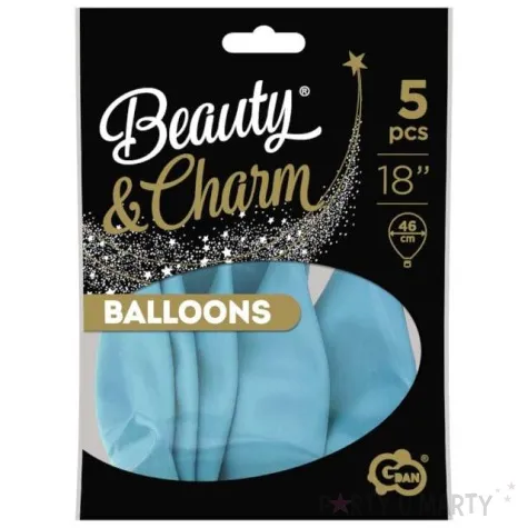 balony beauty and charm makaronowe niebieski godan 18 5 szt
