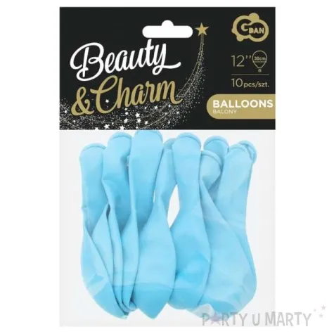 balony beauty and charm makaronowe niebieskie godan 12 10 szt