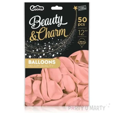 balony beauty and charm makaronowe rozowe godan 12 50 szt