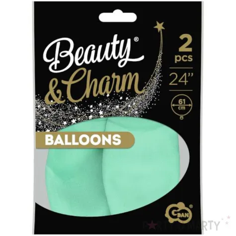 balony beauty and charm makaronowe zielony godan 24 2 szt